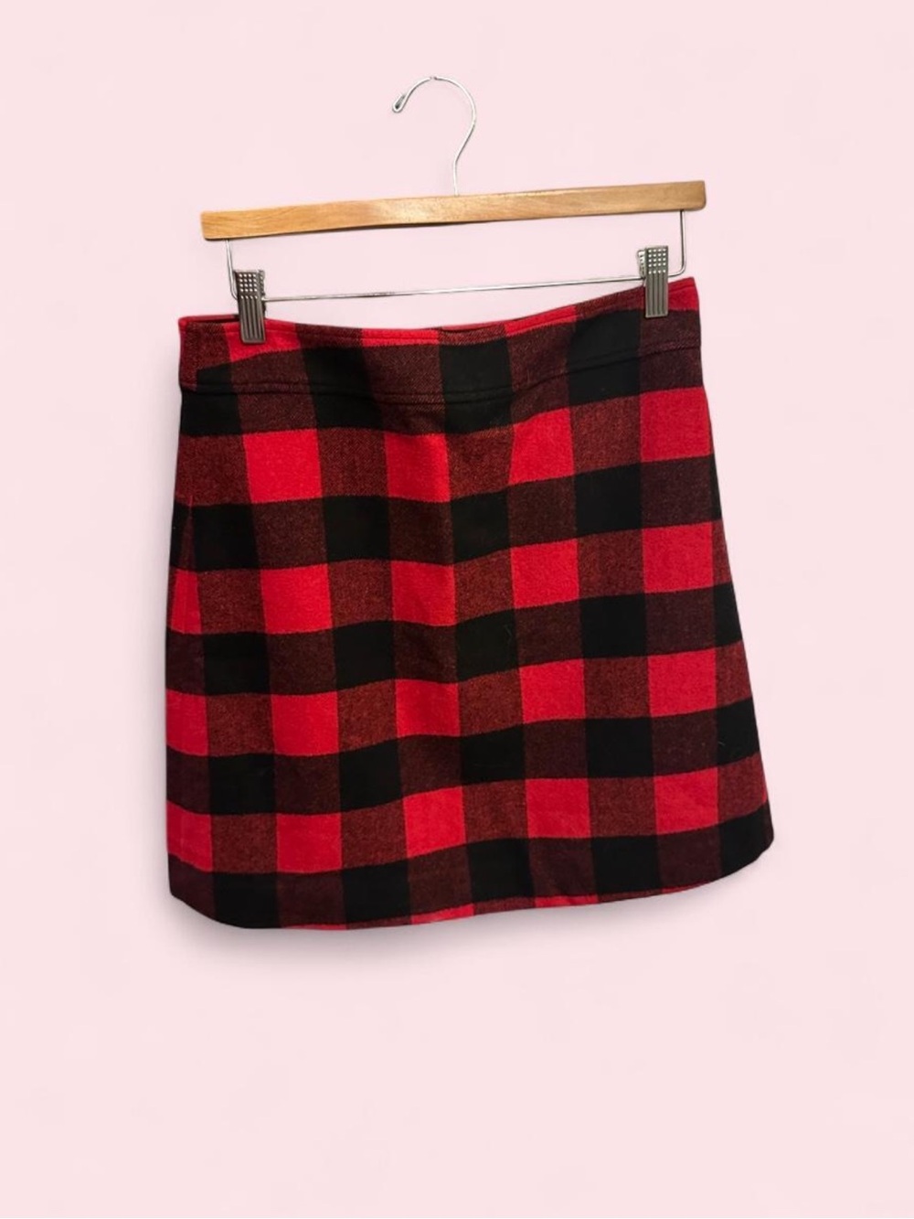NWT J. Crew Red and Black Plaid Mini Skirt